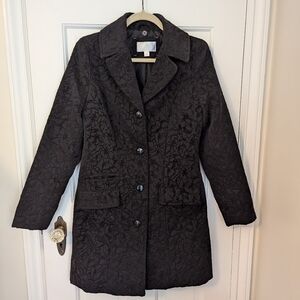 Black Floral Vintage Y2K Coat